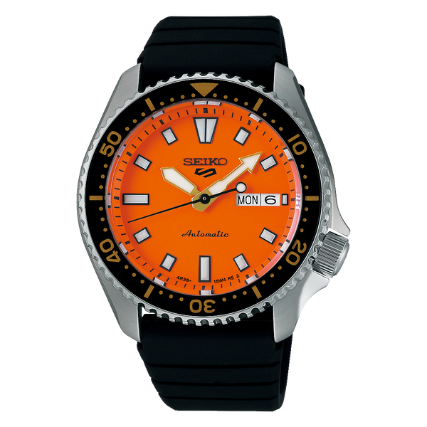 Seiko 5 Sports SKX Style Orange Automatic Watch, 42.5mm, ...