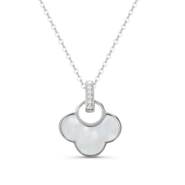 Luvente Diamond and Mother of Pearl Clover Necklace James & Williams Jewelers Berwyn, IL