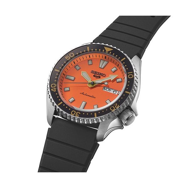 Seiko 5 Sports SKX Style Orange Automatic Watch, 42.5mm, ...