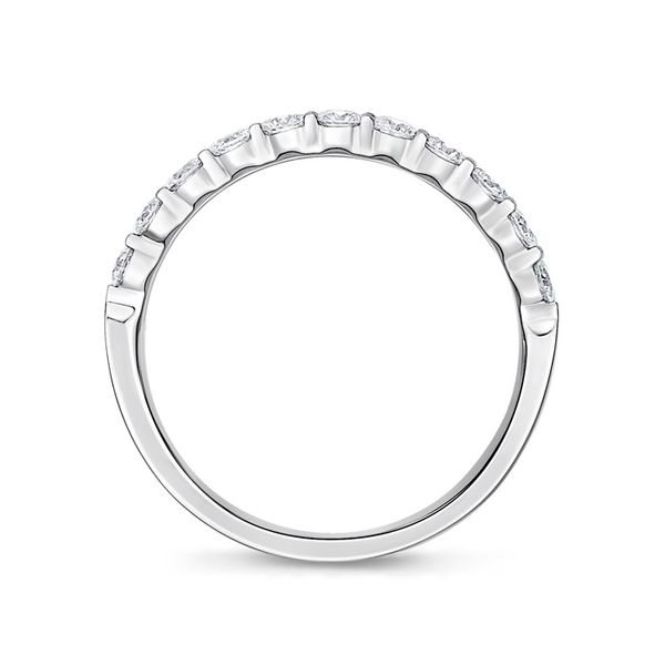 Memoire Petite Prong 11 Stone Diamond Wedding Band Ring Image 3 James & Williams Jewelers Berwyn, IL