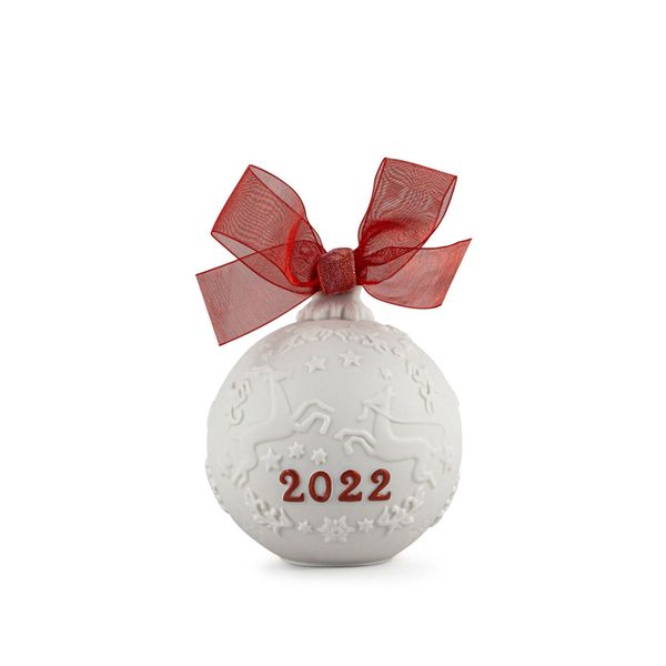Lladro 2022 Christmas Ball Ornament (Re-Deco Red) James & Williams Jewelers Berwyn, IL