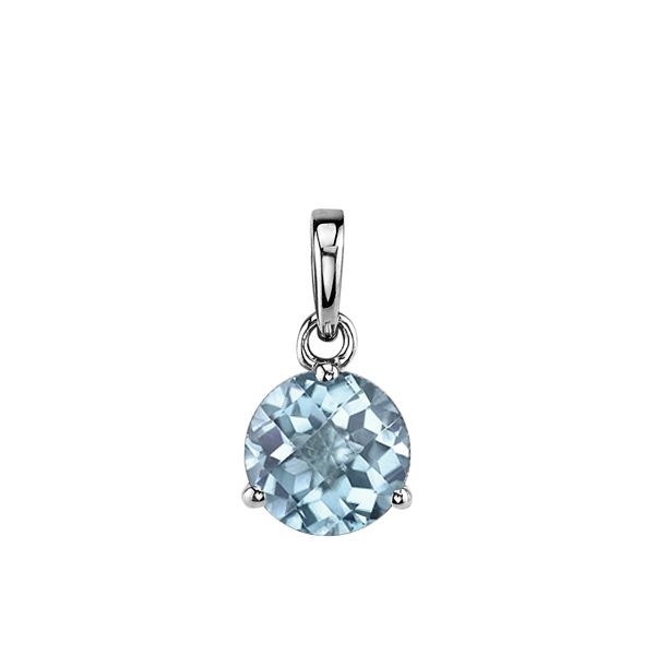 James & Williams Aqua Solitaire Pendant