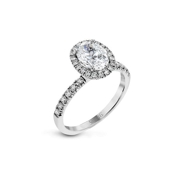 Simon G Diamond Halo Semi-Mount Engagement Ring  James & Williams Jewelers Berwyn, IL