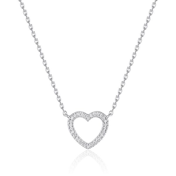 Luvente Open Heart Diamond Necklace James & Williams Jewelers Berwyn, IL