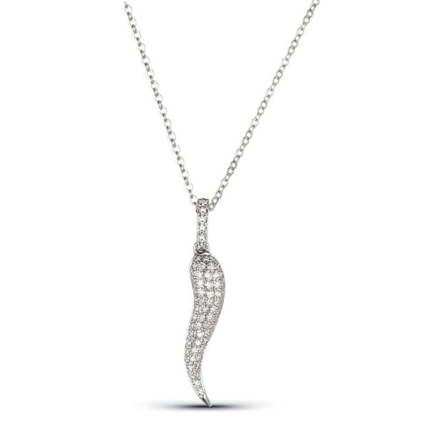 Luvente Diamond Italian Horn Pendant Necklace James & Williams Jewelers Berwyn, IL