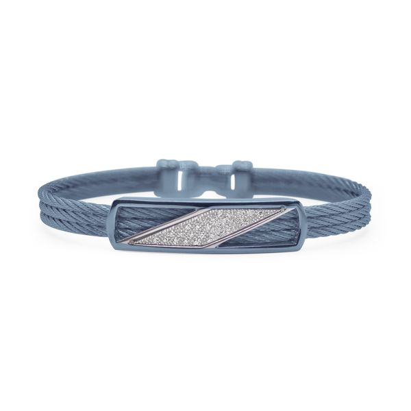 ALOR Cable ID Sash Station Diamond Bracelet - Blueberry similar item image
