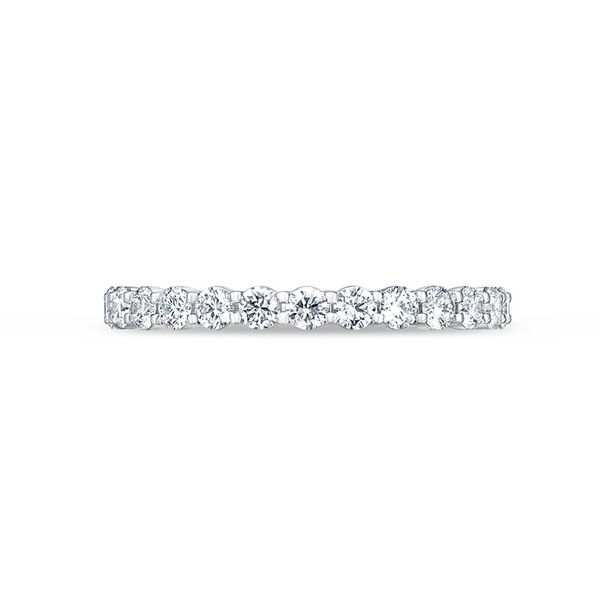 Memoire Petite Prong Diamond Eternity Band Wedding Ring  Image 2 James & Williams Jewelers Berwyn, IL