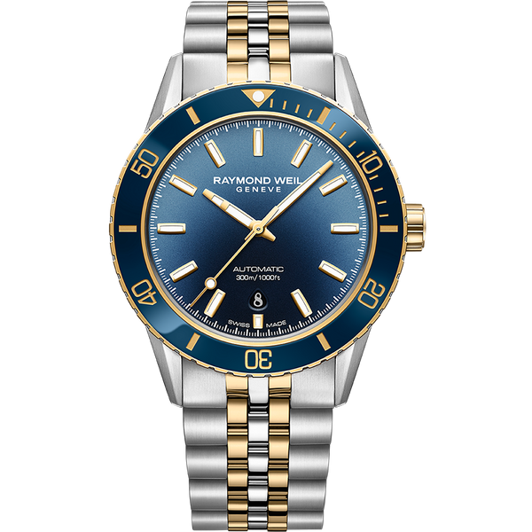Raymond Weil Freelancer Diver's Men's Two Toned Automatic Watch, 42.5MM James & Williams Jewelers Berwyn, IL