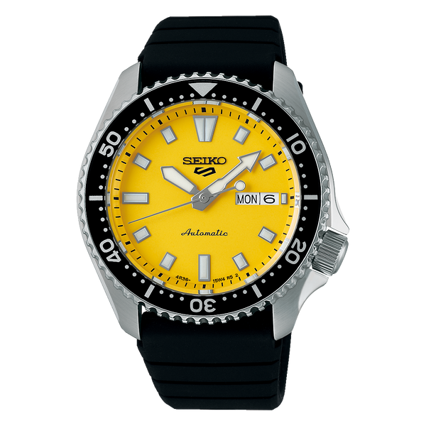Seiko 5 Sports SKX Style Yellow Automatic Watch, 42.5mm, ...