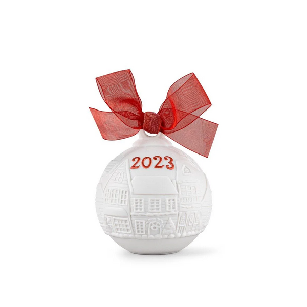 Lladro 2023 Christmas Ball Ornament, Re-Deco Red James & Williams Jewelers Berwyn, IL