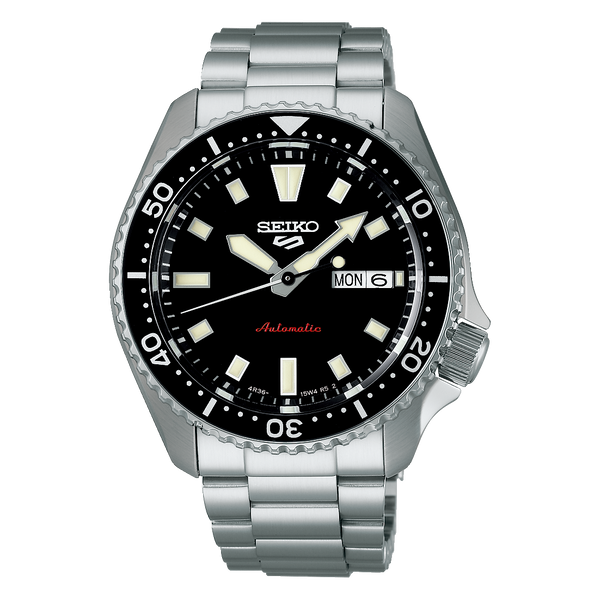 Seiko 5 Sports SKX Style Black Automatic Watch, 42.5mm, S...