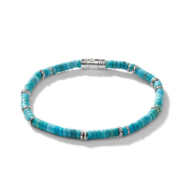 John Hardy Heishi Beaded Bracelet - Turquoise James & Williams Jewelers Berwyn, IL