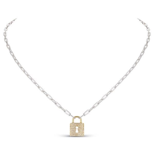 Luvente Diamond Lock Necklace James & Williams Jewelers Berwyn, IL
