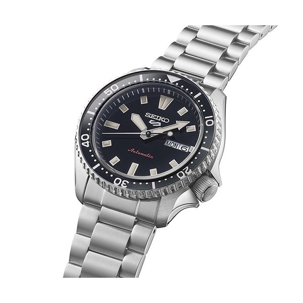 Seiko 5 Sports SKX Style Black Automatic Watch, 42.5mm, S...