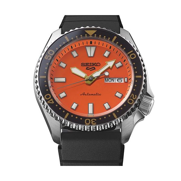 Seiko 5 Sports SKX Style Orange Automatic Watch, 42.5mm, ...