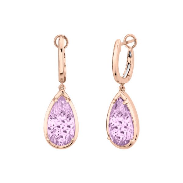 James & Williams Lavender Amethyst Huggie Drop Earrings