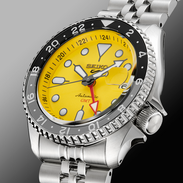 Seiko 42.5mm Automatic 5 Sports U.S. Special Creation SKX Style GMT Series Watch Yellow, SSK017 Image 4 James & Williams Jewelers Berwyn, IL