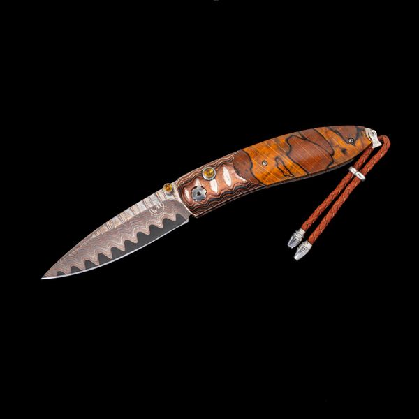 William Henry Monarch Copper Ridge Orange Spalter Beech Wood Knife  James & Williams Jewelers Berwyn, IL