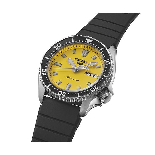 Seiko 5 Sports SKX Style Yellow Automatic Watch, 42.5mm, ...