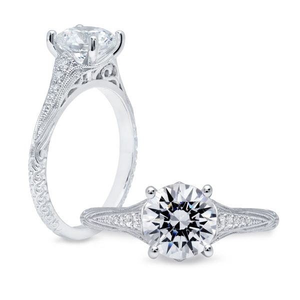 Peter Storm Vintage Designed Diamond Semi-Mount Engagement Ring James & Williams Jewelers Berwyn, IL