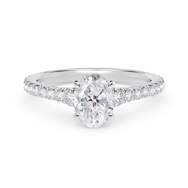 Forevermark Icon™ Setting Oval Engagement Ring with Diamond Band James & Williams Jewelers Berwyn, IL