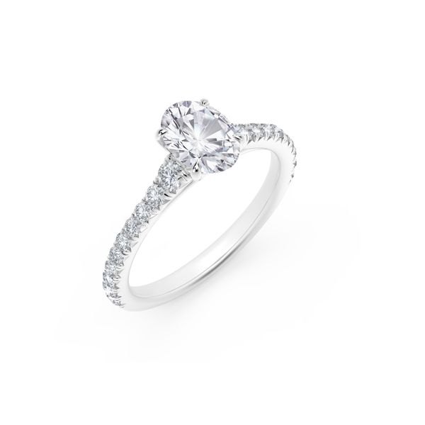 Forevermark Icon™ Setting Oval Engagement Ring with Diamond Band Image 2 James & Williams Jewelers Berwyn, IL