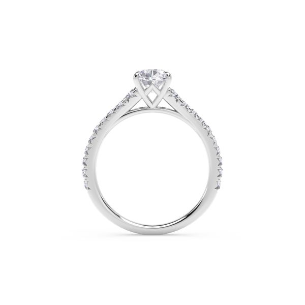 Forevermark Icon™ Setting Oval Engagement Ring with Diamond Band Image 3 James & Williams Jewelers Berwyn, IL
