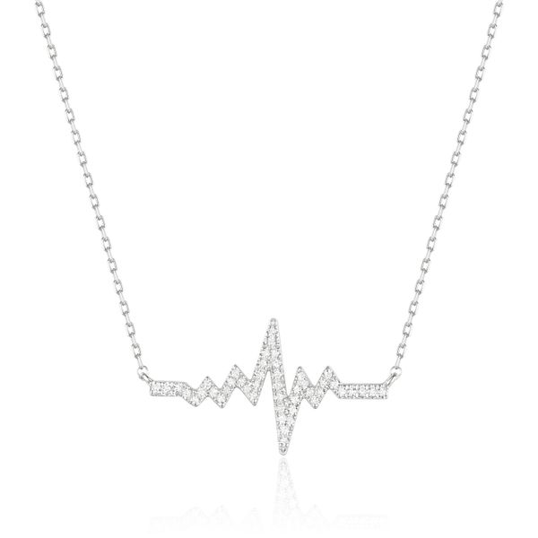 Luvente Diamond Heartbeat Necklace James & Williams Jewelers Berwyn, IL