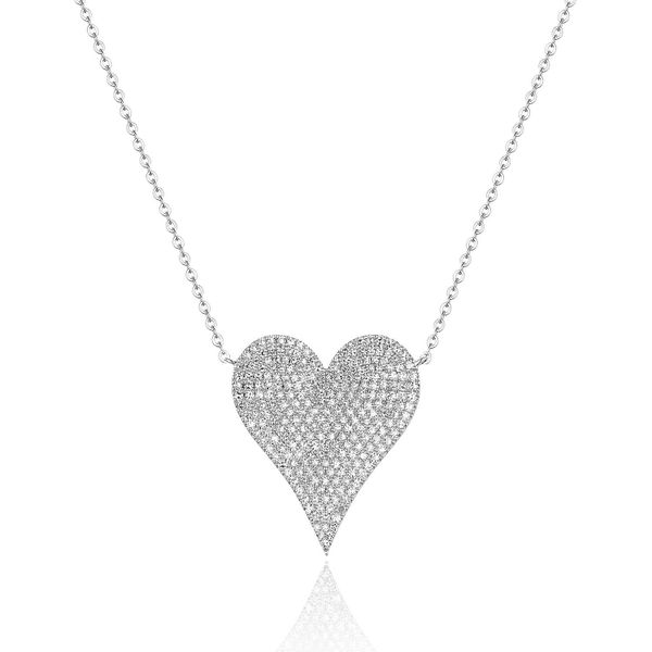 Luvente Diamond Abstract Heart Pendant James & Williams Jewelers Berwyn, IL
