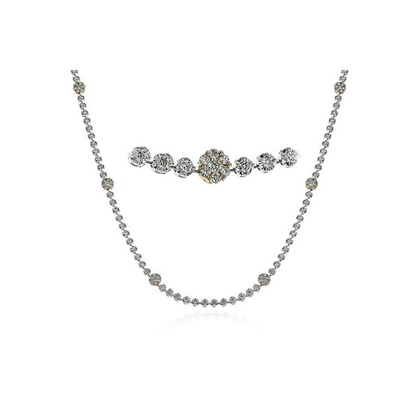 Simon G Diamond Cluster Necklace, 32 Inches James & Williams Jewelers Berwyn, IL