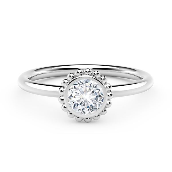 Forevermark Tribute™ Collection Beaded Bezel Ring - White Gold James & Williams Jewelers Berwyn, IL