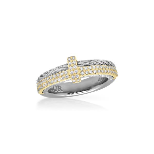 ALOR Petite Opulence Cable & Diamond Ring, Size 7 James & Williams Jewelers Berwyn, IL