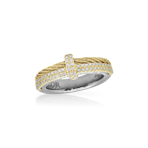 ALOR Petite Opulence Cable & Diamond Ring, Size 7 James & Williams Jewelers Berwyn, IL