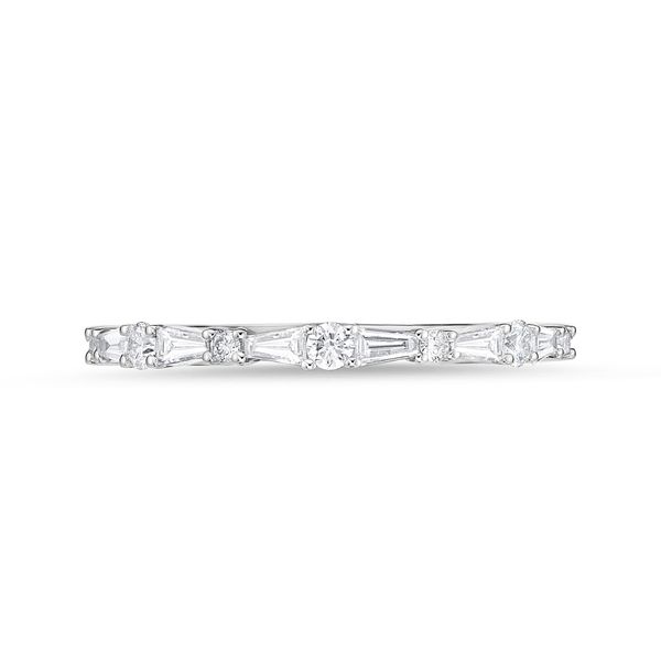 Memoire Geo Arts Baguette & Round Diamond Wedding Ring Image 2 James & Williams Jewelers Berwyn, IL