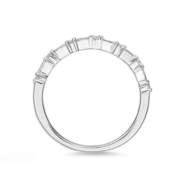 Memoire Geo Arts Baguette & Round Diamond Wedding Ring Image 3 James & Williams Jewelers Berwyn, IL