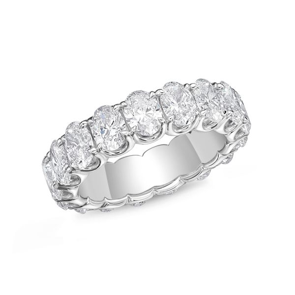 Memoire Geo Arts Oval Diamond Eternity Band Wedding Ring James & Williams Jewelers Berwyn, IL
