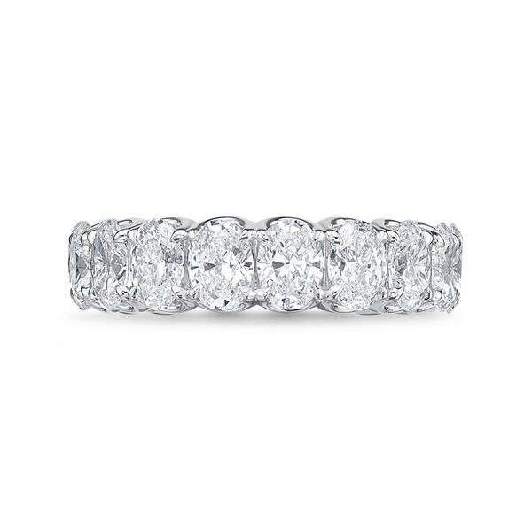 Memoire Geo Arts Oval Diamond Eternity Band Wedding Ring Image 2 James & Williams Jewelers Berwyn, IL
