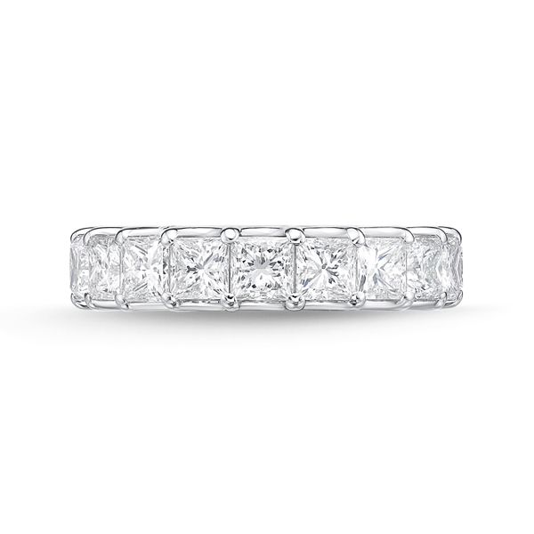 Memoire Geo Arts Eternity Princess Cut Diamond Wedding Ring Image 2 James & Williams Jewelers Berwyn, IL