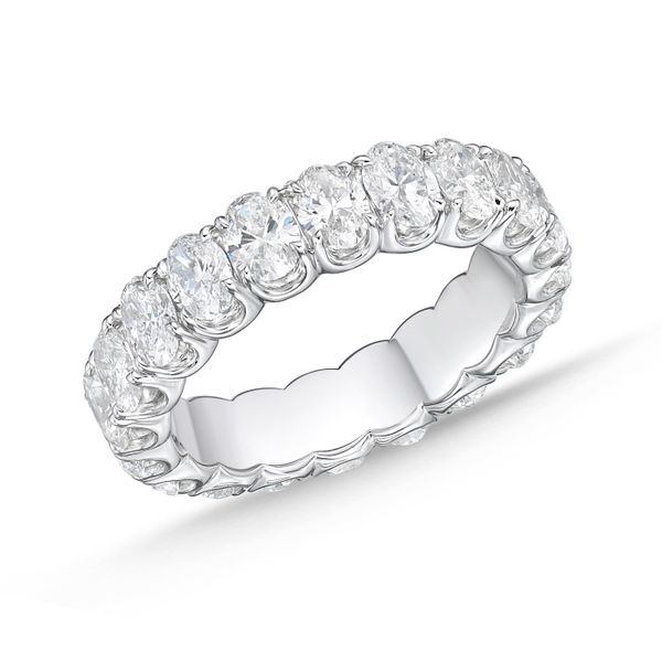 Memoire Geo Arts Oval Diamond Eternity Wedding Ring James & Williams Jewelers Berwyn, IL