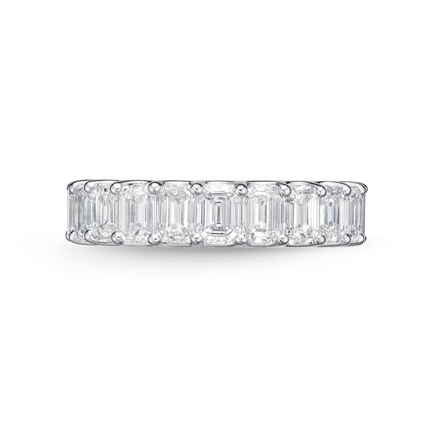 Memoire Geo Arts Emerald Cut Eternity Band Wedding Ring Image 2 James & Williams Jewelers Berwyn, IL