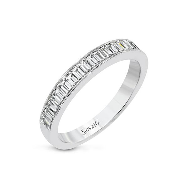 Simon G Baguette Diamond Wedding Ring James & Williams Jewelers Berwyn, IL
