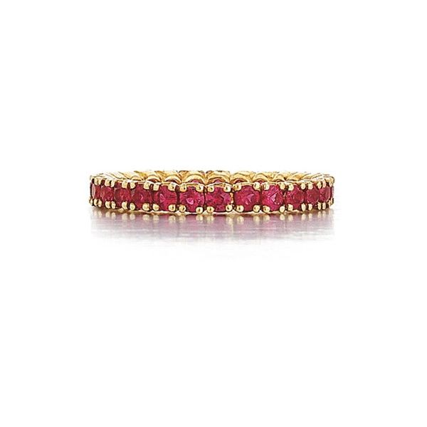 Spark Stackable Ruby Eternity Band Ring James & Williams Jewelers Berwyn, IL