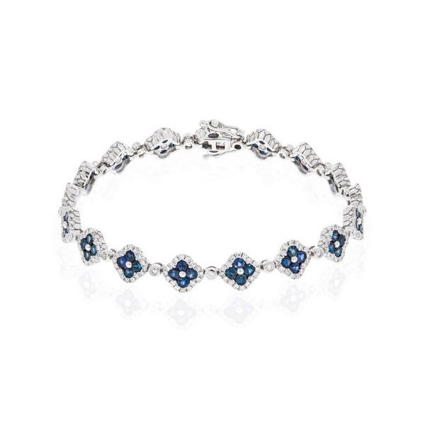 Luvente Diamond & Sapphire Floral Bracelet James & Williams Jewelers Berwyn, IL