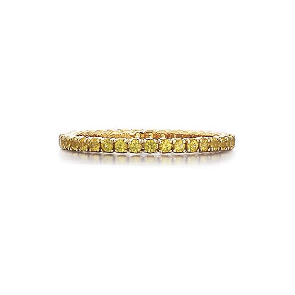 Spark Stackable Yellow Sapphire Eternity Band Ring James & Williams Jewelers Berwyn, IL