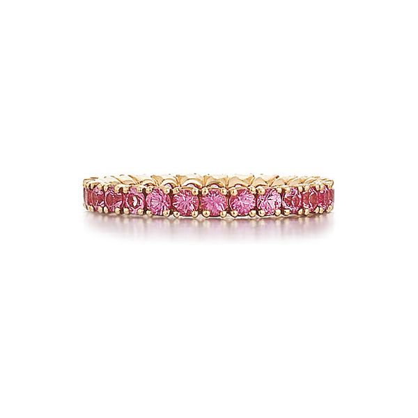 Spark Stackable Pink Sapphire Eternity Band Ring James & Williams Jewelers Berwyn, IL