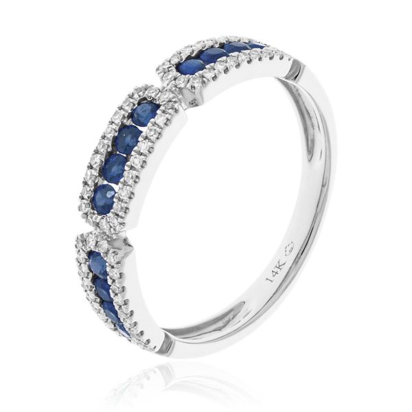 Luvente Sapphire & Diamond Stack Ring James & Williams Jewelers Berwyn, IL