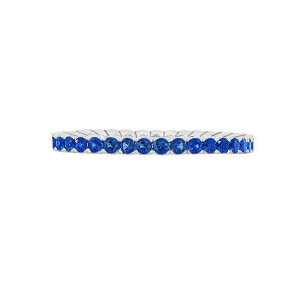 Spark Blue Sapphire Stackable Eternity Band Ring James & Williams Jewelers Berwyn, IL