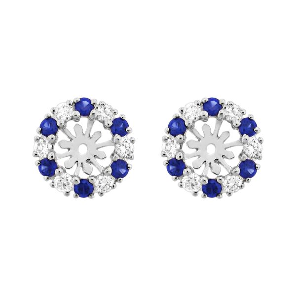 Spark Sapphire & Diamond Earring Jackets James & Williams Jewelers Berwyn, IL