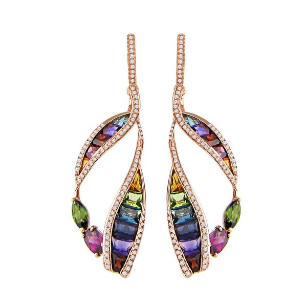 Bellarri Capril Diamond & Multi Colored Dangle Earrings James & Williams Jewelers Berwyn, IL
