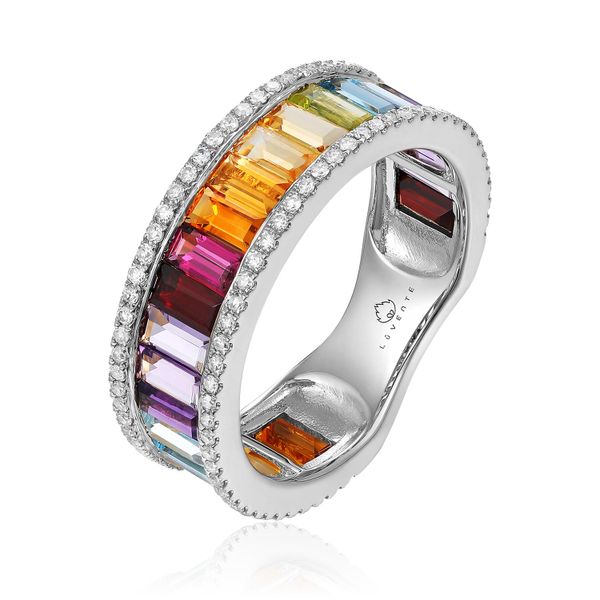 Luvente Diamond & Multi Colored Semi-Precious Band Ring James & Williams Jewelers Berwyn, IL